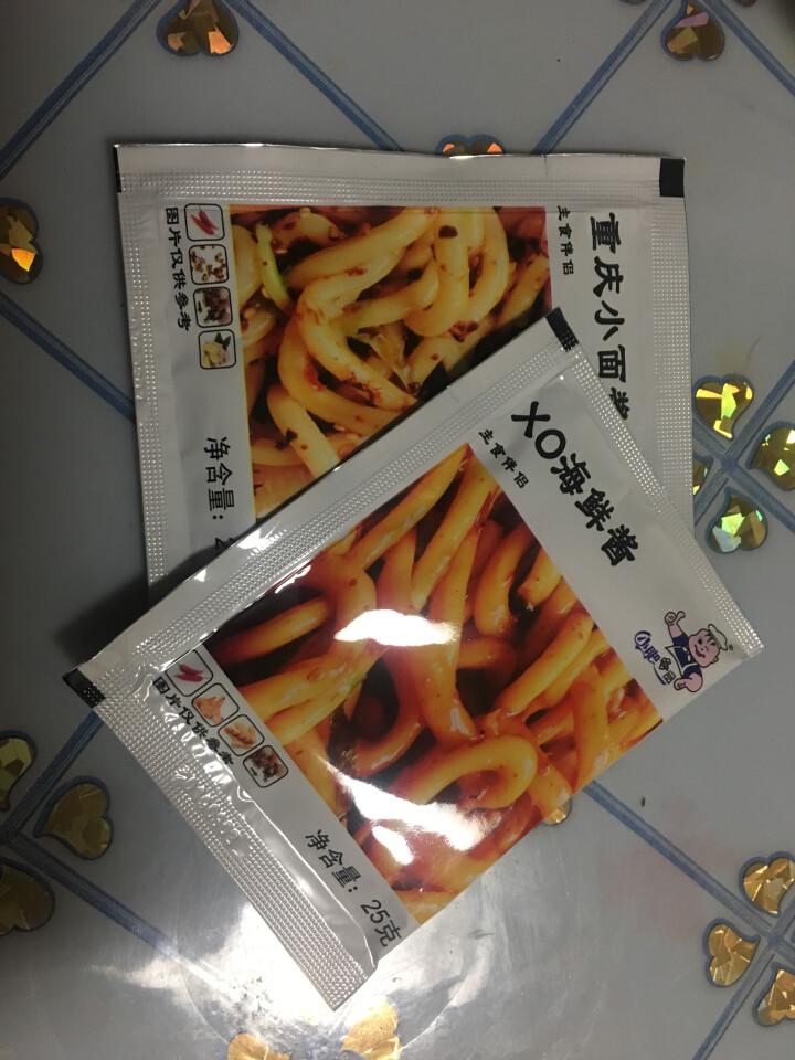 小肥拌饭25g*20袋XO海鲜酱重庆小面酱拌面酱料包小包装香辣麻辣味袋装 25g重庆小面+XO海鲜酱各一袋怎么样，好用吗，口碑，心得，评价，试用报告,第2张