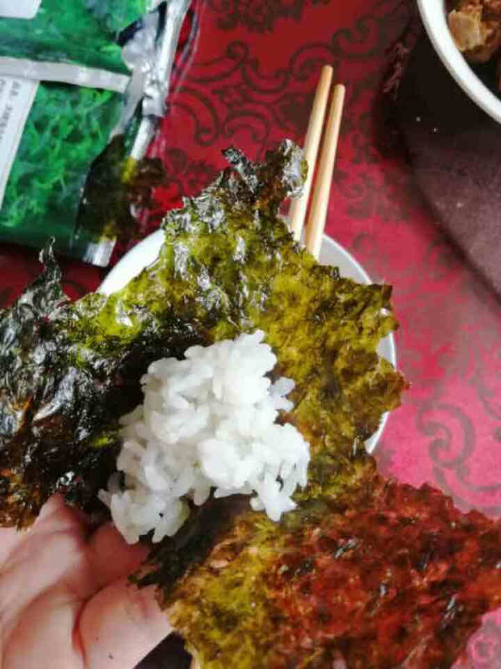 韩国进口 天晓海女海苔紫菜 儿童即食海苔脆片休闲零食大片装25g 竹盐味怎么样，好用吗，口碑，心得，评价，试用报告,第4张