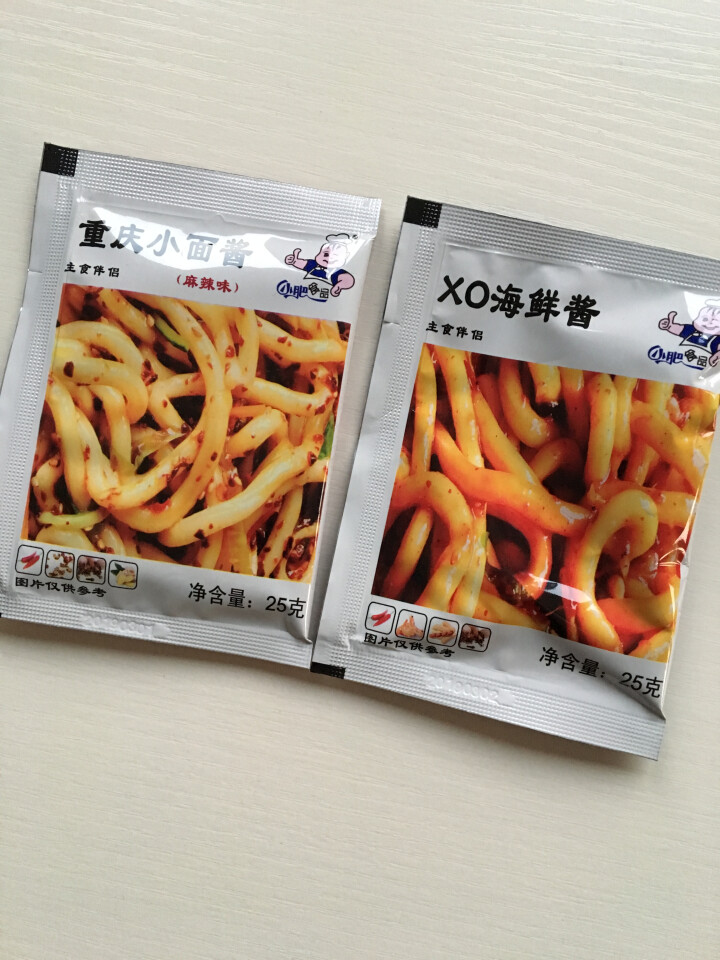 小肥拌饭25g*20袋XO海鲜酱重庆小面酱拌面酱料包小包装香辣麻辣味袋装 25g重庆小面+XO海鲜酱各一袋怎么样，好用吗，口碑，心得，评价，试用报告,第3张