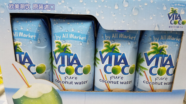 唯他可可（Vita Coco）天然椰子水进口NFC果汁饮料330ml*4瓶怎么样，好用吗，口碑，心得，评价，试用报告,第2张