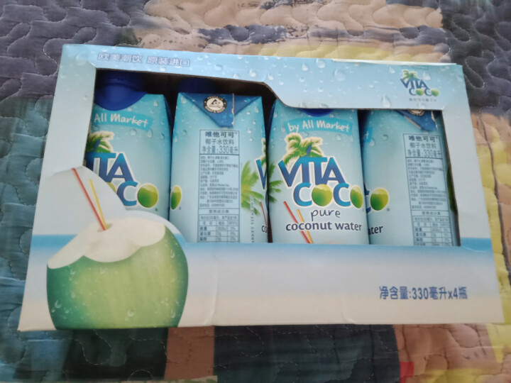 唯他可可（Vita Coco）天然椰子水进口NFC果汁饮料330ml*4瓶怎么样，好用吗，口碑，心得，评价，试用报告,第2张