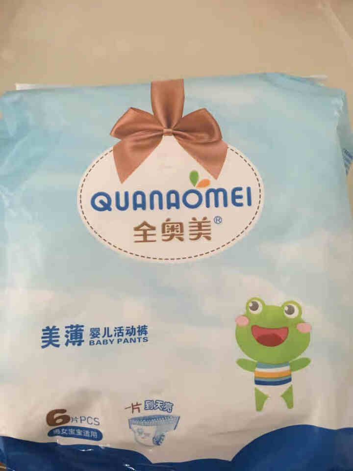 全奥美（Quanaomei）美薄系列婴儿纸尿裤尿不湿拉拉裤活动裤L码 L码体验装/6片怎么样，好用吗，口碑，心得，评价，试用报告,第2张