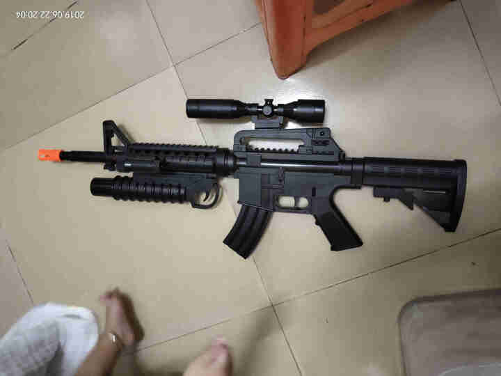 M416突击步抢儿童男孩玩具冲锋枪声光电动红外线机关枪玩具手枪 M416电动声光枪+红外线怎么样，好用吗，口碑，心得，评价，试用报告,第3张