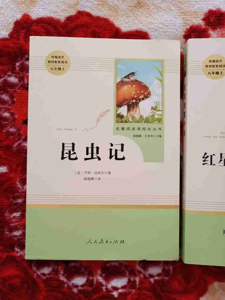 红星照耀中国+昆虫记人民教育出版社八年级上册统编语文教材配套阅读教育部指定人教版昆虫记红星照耀中国怎么样，好用吗，口碑，心得，评价，试用报告,第2张