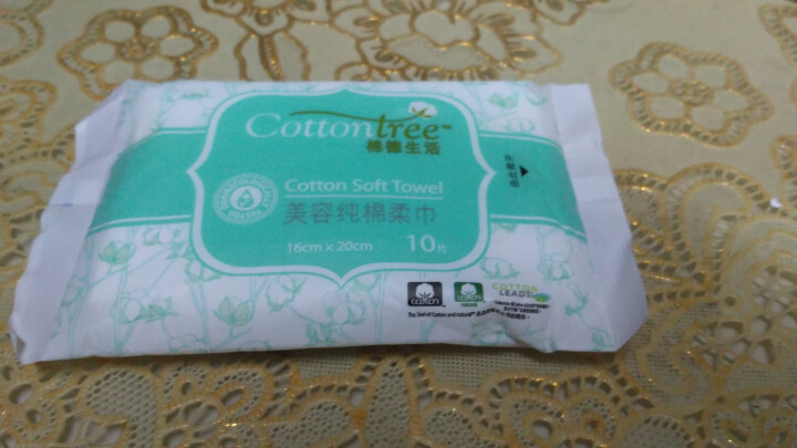 棉德生活 (Cottontree)居家纯棉柔巾 居家抽纸巾孕妇可用干湿两用 10片/包 16cm*20cm 软抽怎么样，好用吗，口碑，心得，评价，试用报告,第3张