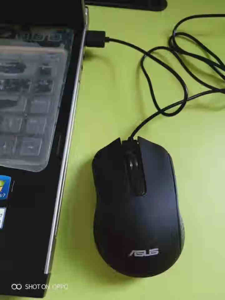 华硕（ASUS） 有线USB鼠标 笔记本台式电脑通用家用鼠标黑色 AE,第2张