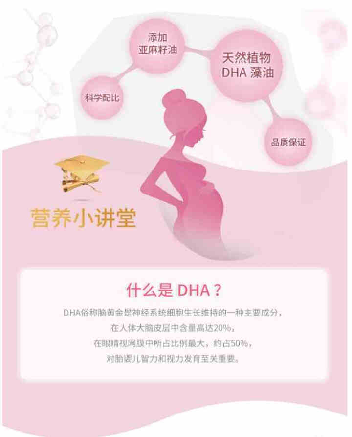 福仔 孕妇DHA藻油亚麻籽油软胶囊 dha孕妇备孕期,第5张