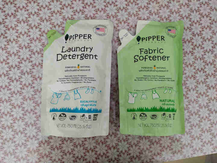 PIPPER 洗衣液补充装750ml+柔顺剂补充装750ml怎么样，好用吗，口碑，心得，评价，试用报告,第4张