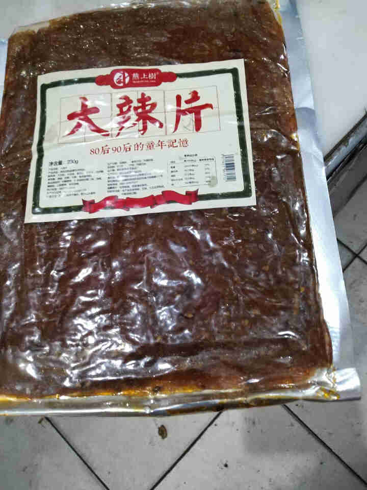 熊上树老式大辣片230g 8090后怀旧手撕辣条网红小吃抖音辣皮辣条烤面筋 手撕辣片230g怎么样，好用吗，口碑，心得，评价，试用报告,第4张