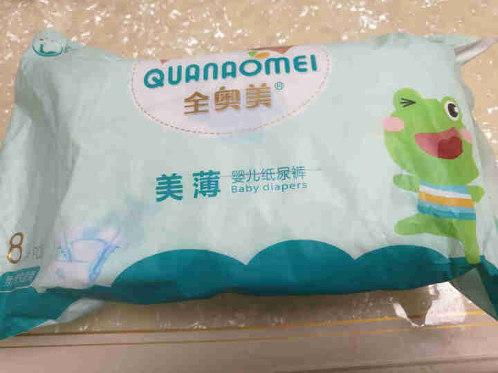 全奥美（Quanaomei）美薄系列婴儿纸尿裤尿不湿尿裤M码52片 XL码体验装/8片怎么样，好用吗，口碑，心得，评价，试用报告,第3张