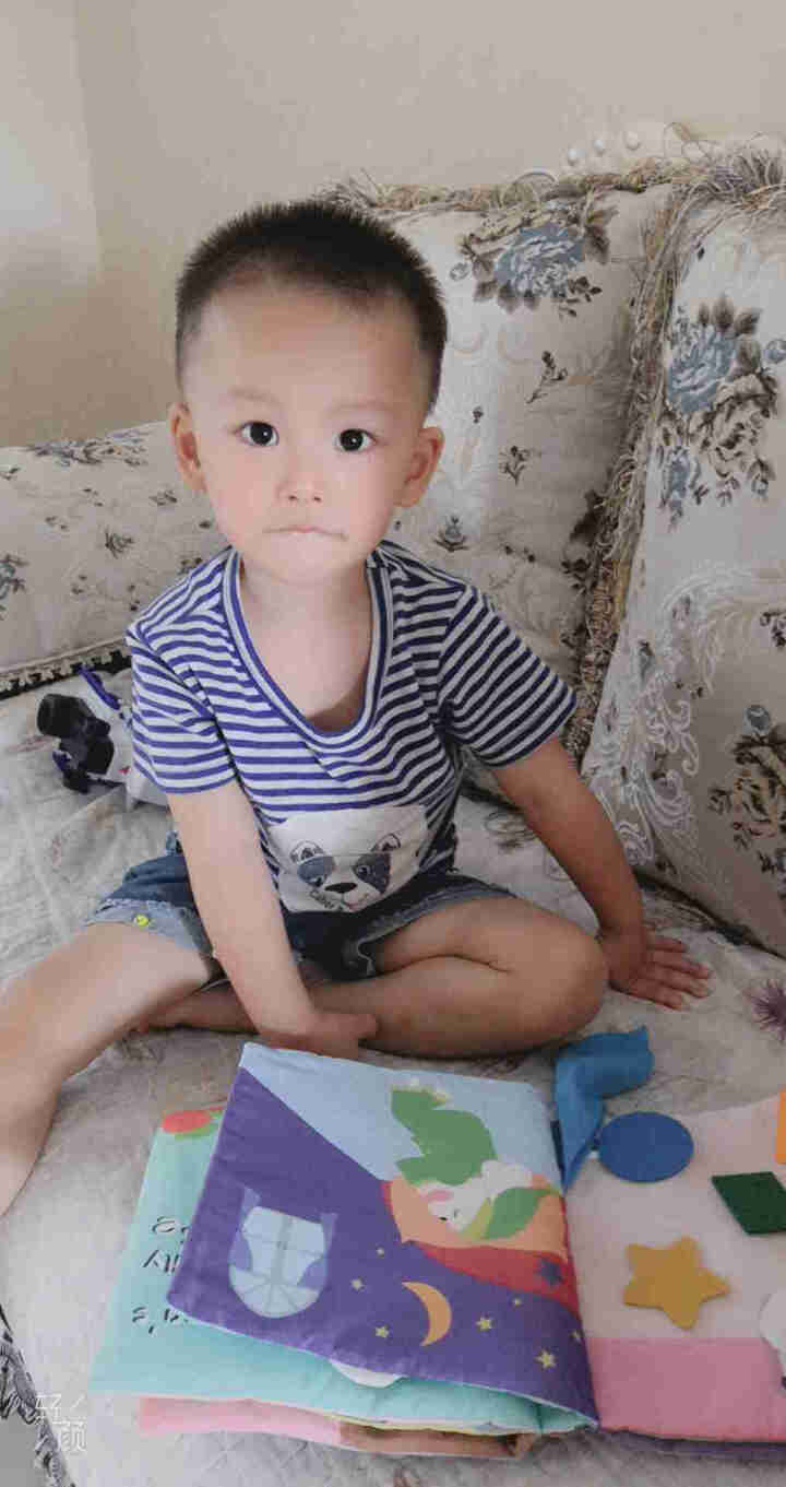 兔妈妈（Tumama Kids）3D立体布书 婴儿早教书 儿童益智玩具 宝宝布书 撕不烂可啃咬水洗 立体布书 一天【加大加厚】怎么样，好用吗，口碑，心得，评价，,第5张