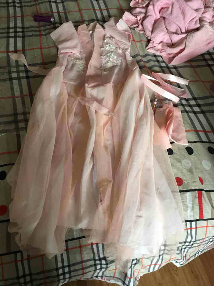 汉服女童中国风夏季超仙儿童古装仙女服轻纱飘逸连衣裙古风女童装 粉红色（送发簪 丝带 眉心贴） 160cm怎么样，好用吗，口碑，心得，评价，试用报告,第2张