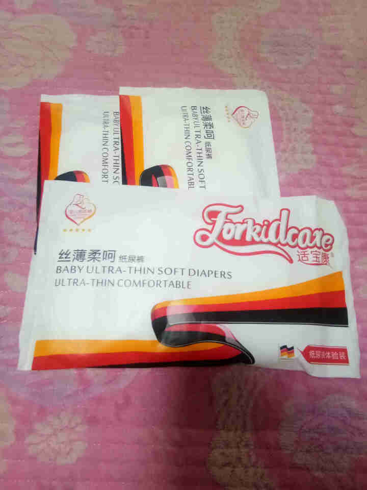 适宝康·Forkidcare 丝薄柔呵纸尿裤试用装M码*3片 适合6,第2张