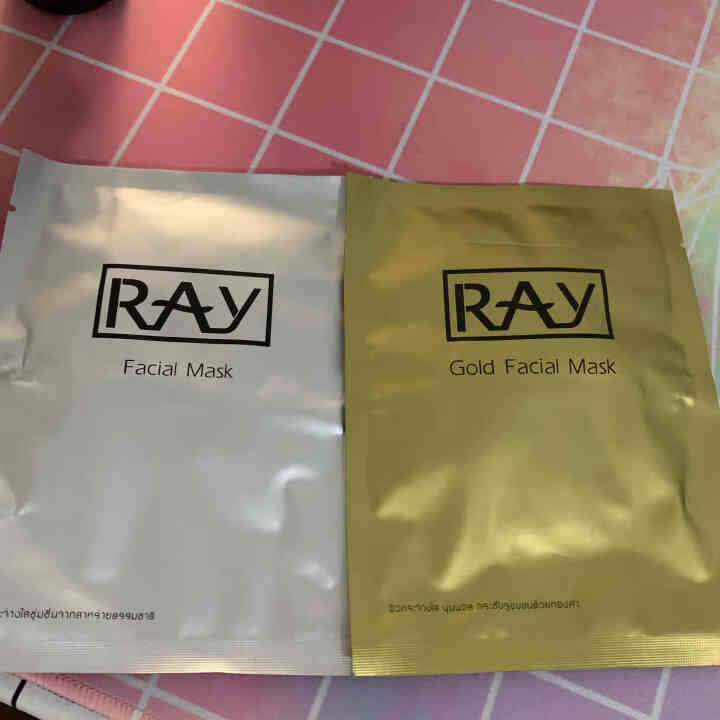 蚕丝面膜RAY妆蕾深层补水保湿提拉紧致收缩毛孔提亮肤色平衡控油学生男女通用 RAY妆蕾金色+银色各一片怎么样，好用吗，口碑，心得，评价，试用报告,第2张