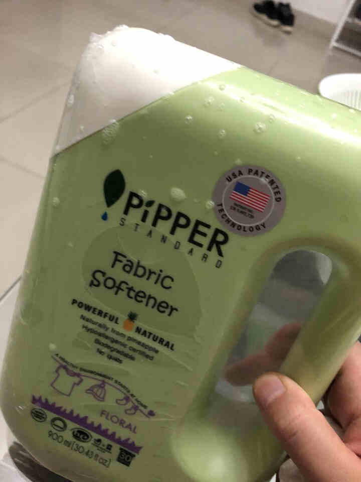 PIPPER 柔顺剂 900ml 衣物柔顺剂 植物酵素 花香型怎么样，好用吗，口碑，心得，评价，试用报告,第3张