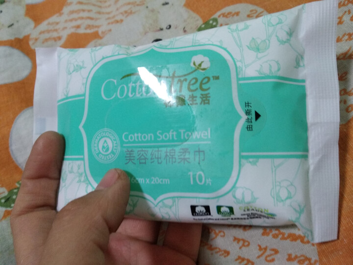 棉德生活 (Cottontree)居家纯棉柔巾 居家抽纸巾孕妇可用干湿两用 10片/包 16cm*20cm 软抽怎么样，好用吗，口碑，心得，评价，试用报告,第6张