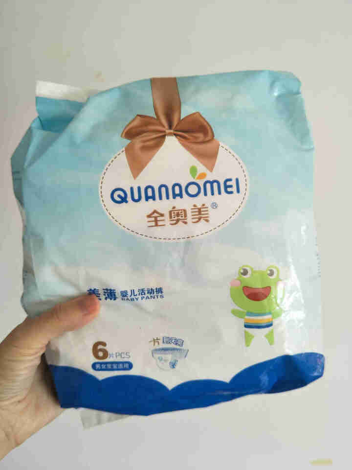 全奥美（Quanaomei）美薄系列婴儿纸尿裤尿不湿拉拉裤活动裤M/L/XL/XXL L码体验装/6片怎么样，好用吗，口碑，心得，评价，试用报告,第2张