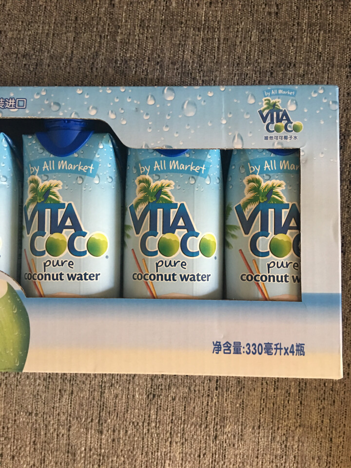 唯他可可（Vita Coco）天然椰子水进口NFC果汁饮料330ml*4瓶怎么样，好用吗，口碑，心得，评价，试用报告,第2张