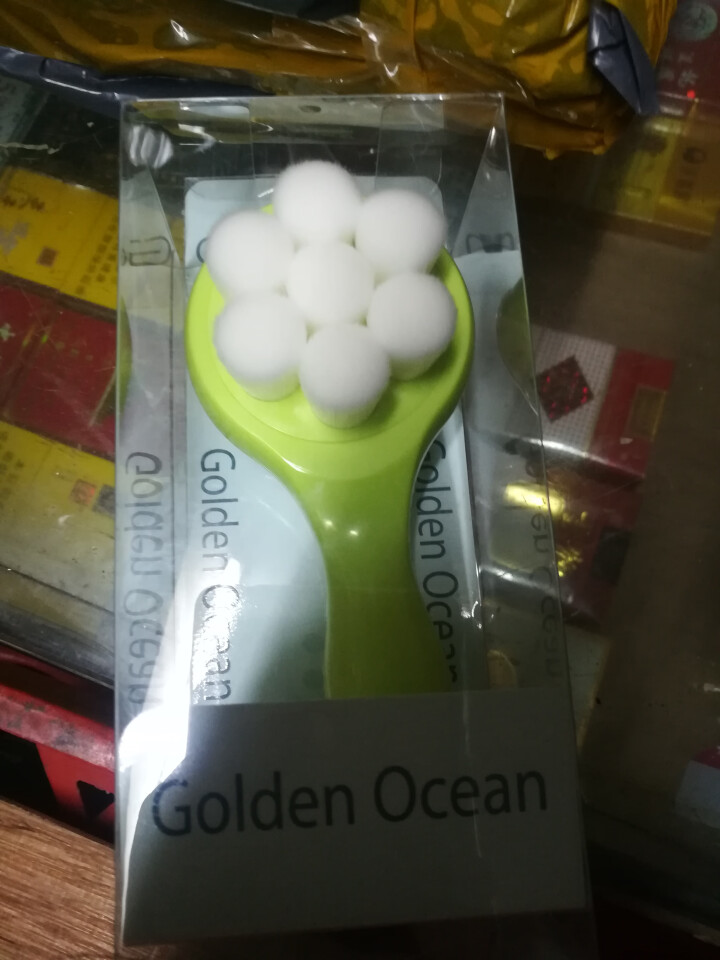 GoldenOcean金海洋梅花双面洗脸刷 站立式软毛硅胶洗脸刷 去黑头去角质 洗脸扑洁面刷 草绿色怎么样，好用吗，口碑，心得，评价，试用报告,第3张