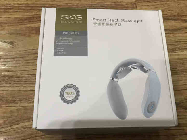 SKG颈椎按摩器颈部按摩仪语音提示热敷护颈仪充电便携 脖子牵引器 无线低频脉冲(月牙蓝)怎么样，好用吗，口碑，心得，评价，试用报告,第3张