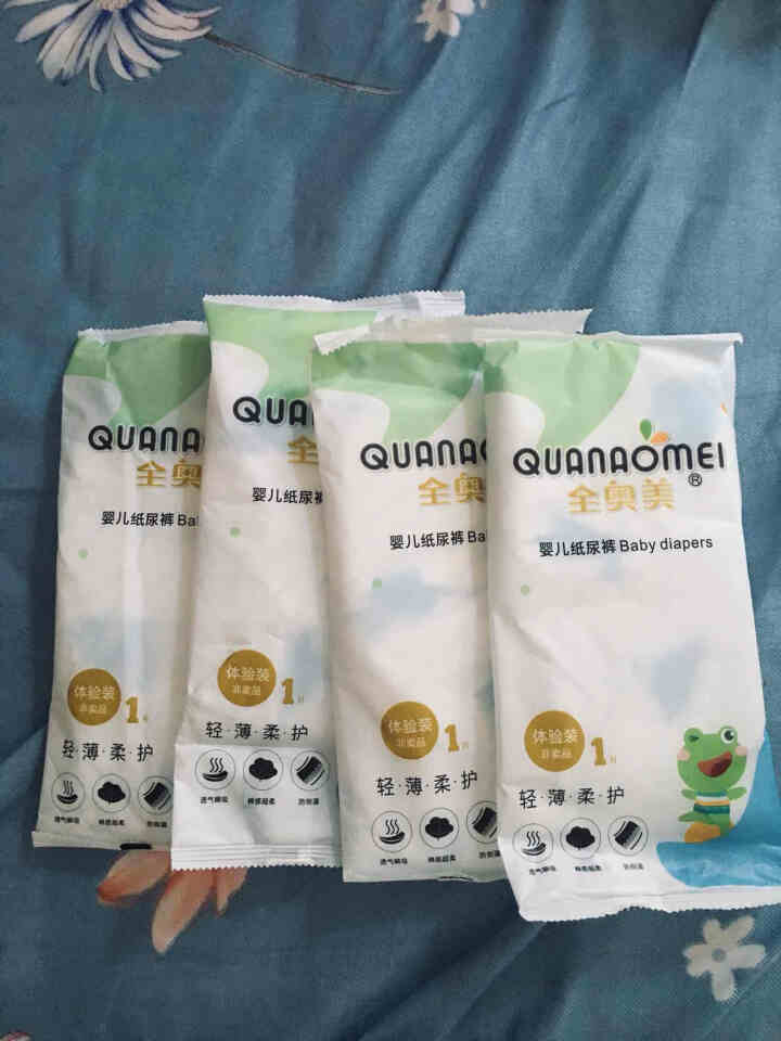 全奥美（Quanaomei）轻薄柔护系列婴儿纸尿裤尿不湿尿裤NB/S/M/L/XL 体验装S 4片（3,第2张