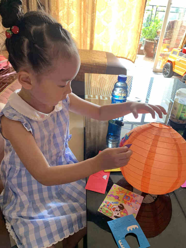 2019新品中秋节儿童卡通手提diy灯笼手工制作材料包纸灯笼幼儿园装饰礼物 多种图案随机一款怎么样，好用吗，口碑，心得，评价，试用报告,第2张