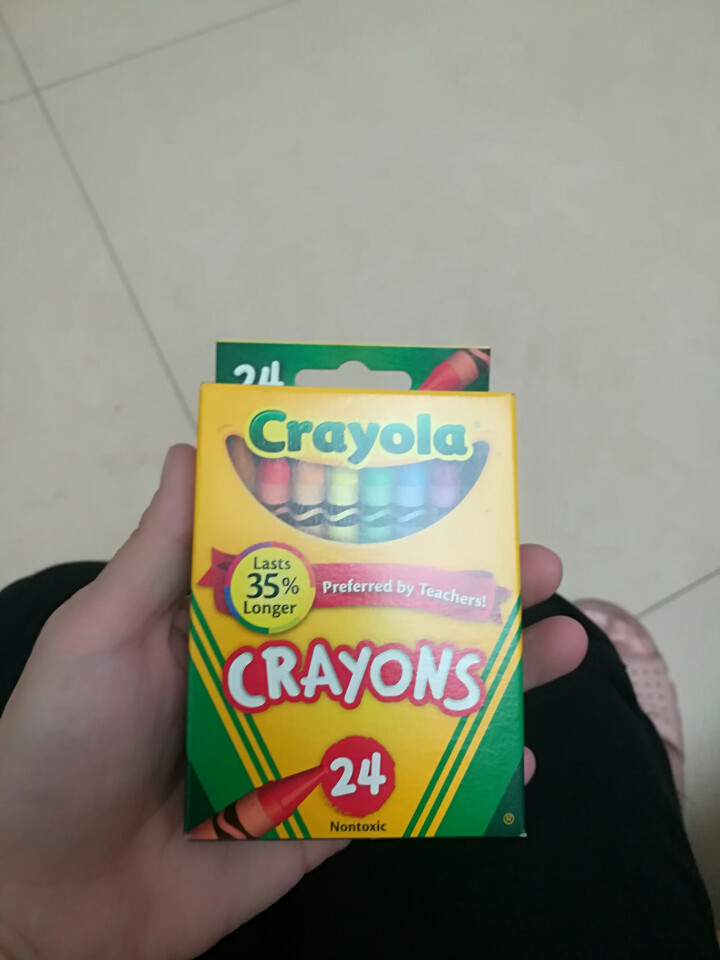 美国绘儿乐Crayola 儿童绘画 画笔工具 彩色蜡笔套装 学生绘画练习 24色标准蜡笔52,第2张