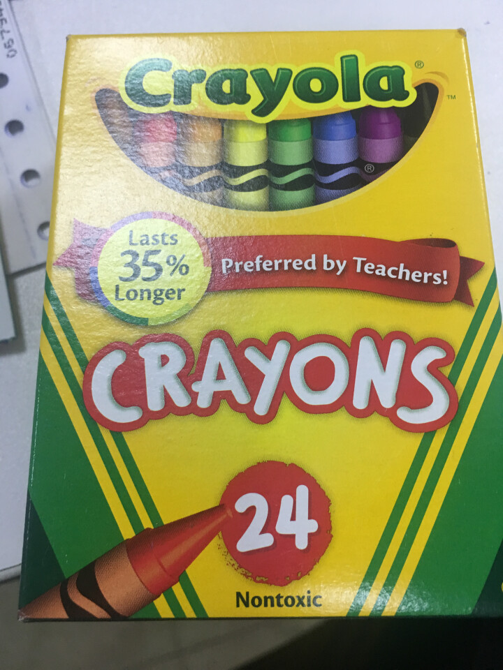 美国绘儿乐Crayola 儿童绘画 画笔工具 彩色蜡笔套装 学生绘画练习 24色标准蜡笔52,第3张