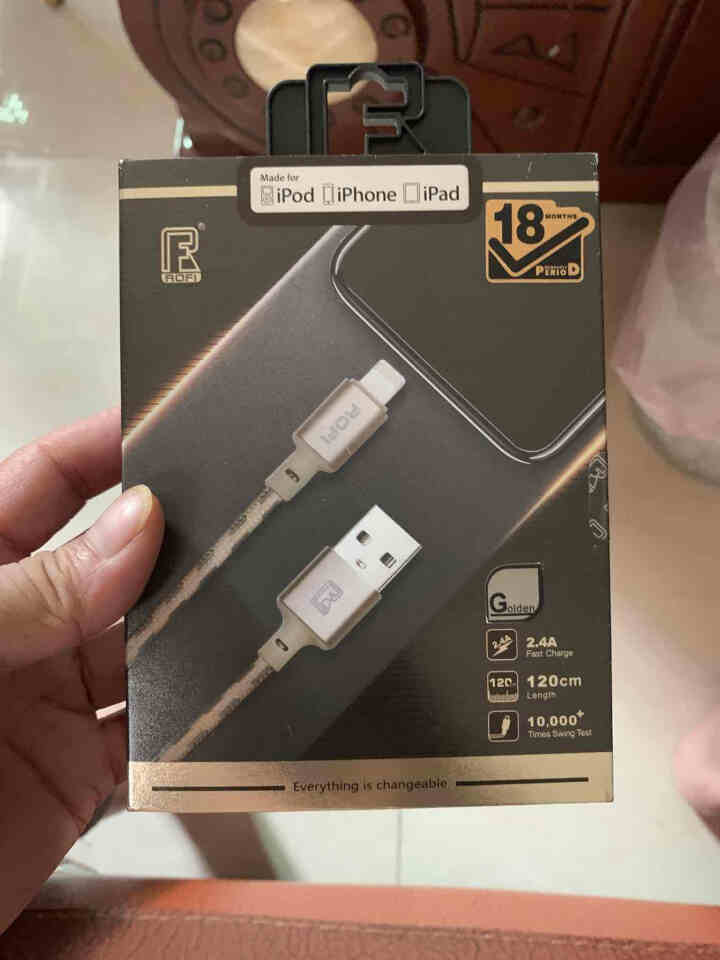 摩可 ROFI苹果数据线MFI认证原装芯片iPhoneXs Max手机快充充电线X/8plus电源线 MFI 苹果数据线 金色 无收纳袋怎么样，好用吗，口碑，心,第2张