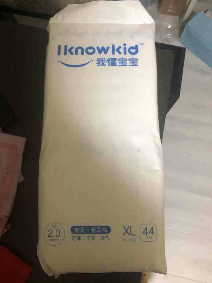 我懂宝宝(IKNOWKID) 轻薄2.0柔软干爽【纸尿裤】加大号XL44片[12,第2张