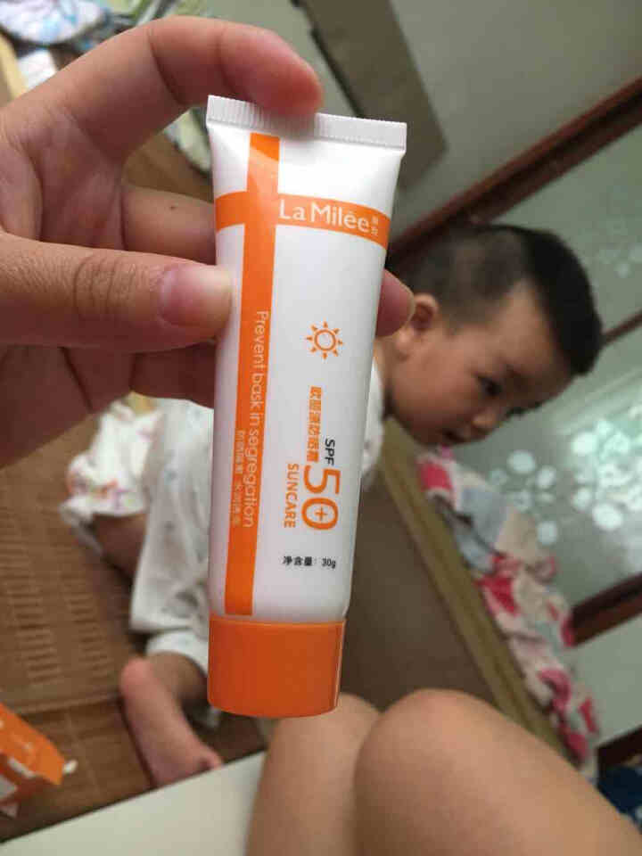 LaMilee莱玫 防晒霜30g 保湿防晒露防晒霜乳男女 SPF50+ 长效持久 隔离紫外线 橙色怎么样，好用吗，口碑，心得，评价，试用报告,第3张