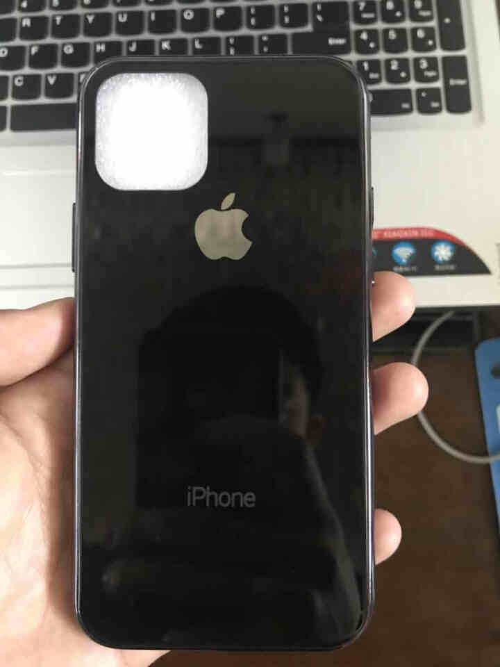 JJMM iphone11proMax手机壳新款电镀软边钢化玻璃苹果11个性网红全包防摔壳套潮款 亮面黑【送全屏钢化膜】 iphone11pro（5.8英寸）怎,第2张