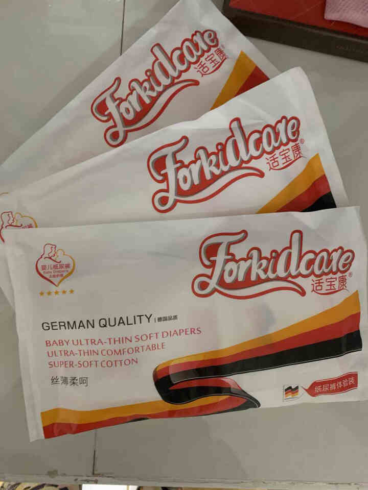 适宝康·Forkidcare 丝薄柔呵纸尿裤试用装L码*3片 适合9,第2张