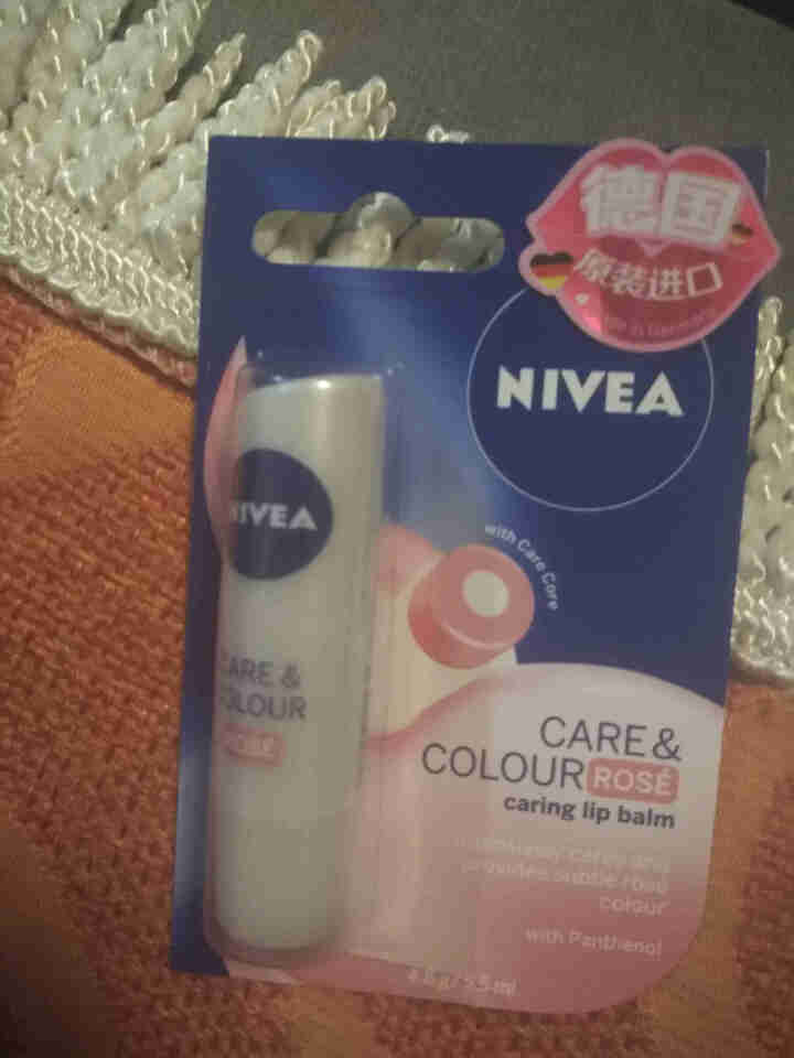 妮维雅（NIVEA）润唇膏男士女士补水保湿唇部深层滋润无色防冻裂干裂淡化唇纹 漾彩芯润护唇膏(甜美柔粉)怎么样，好用吗，口碑，心得，评价，试用报告,第2张