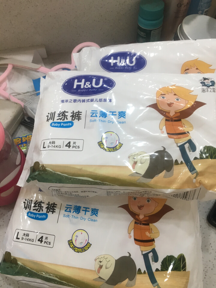 H&U 爱趣优 学步裤 婴儿拉拉裤 海洋之歌云薄干爽训练裤 试用装 L12片怎么样，好用吗，口碑，心得，评价，试用报告,第3张