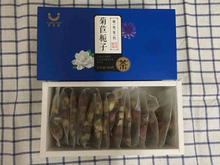 菊苣栀子茶 养生茶菊苣根茶百合降桑叶茶葛根尿酸茶配青钱柳栀子茶 菊苣栀子茶1盒怎么样，好用吗，口碑，心得，评价，试用报告,第2张