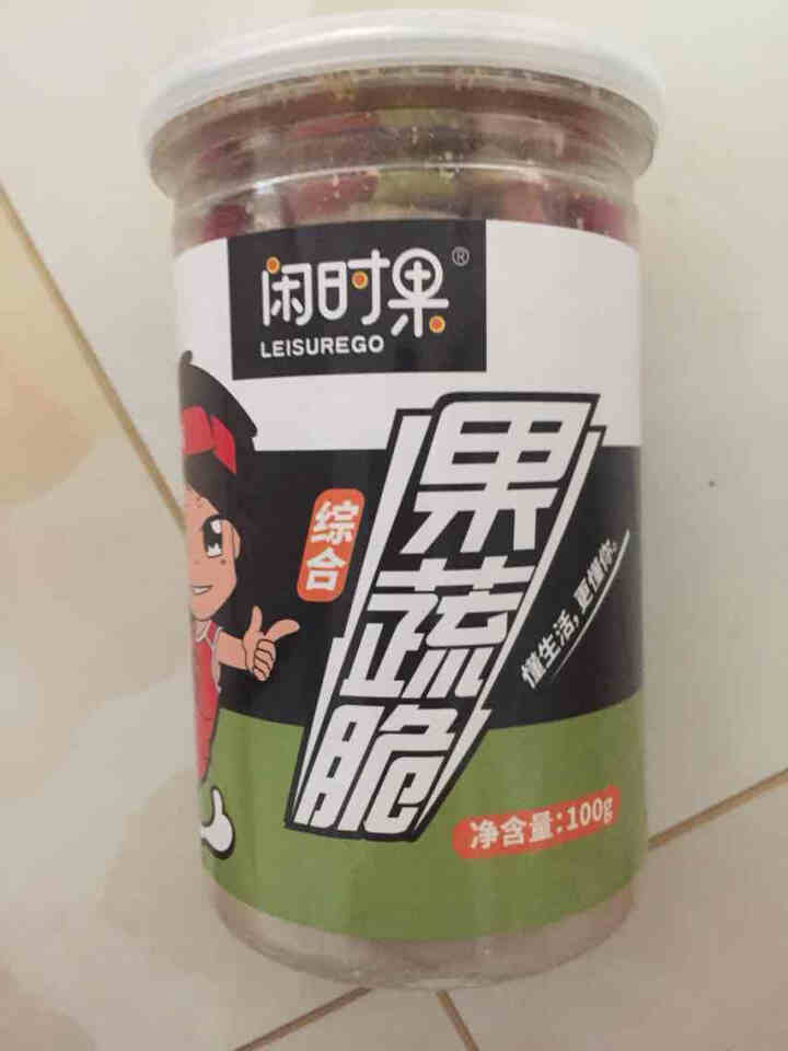 闲时果 综合果蔬脆100g 什锦混合蔬菜干土豆马铃薯芋头条萝卜莲藕南瓜片办公休闲零食送女友 综合果蔬脆100g/罐怎么样，好用吗，口碑，心得，评价，试用报告,第3张