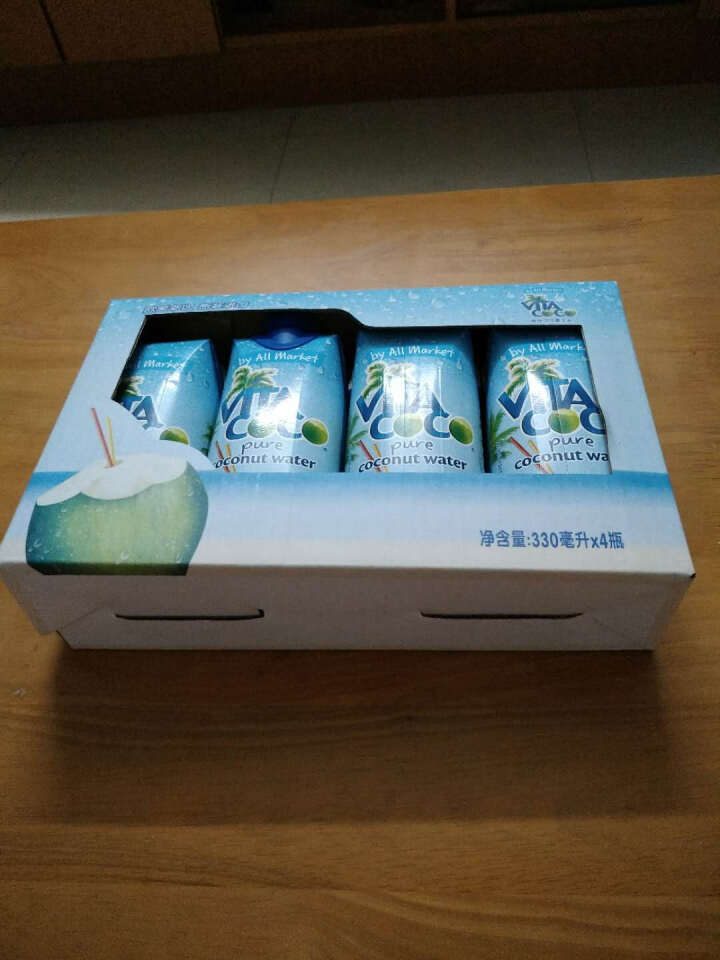 唯他可可（Vita Coco）天然椰子水进口NFC果汁饮料330ml*4瓶怎么样，好用吗，口碑，心得，评价，试用报告,第2张