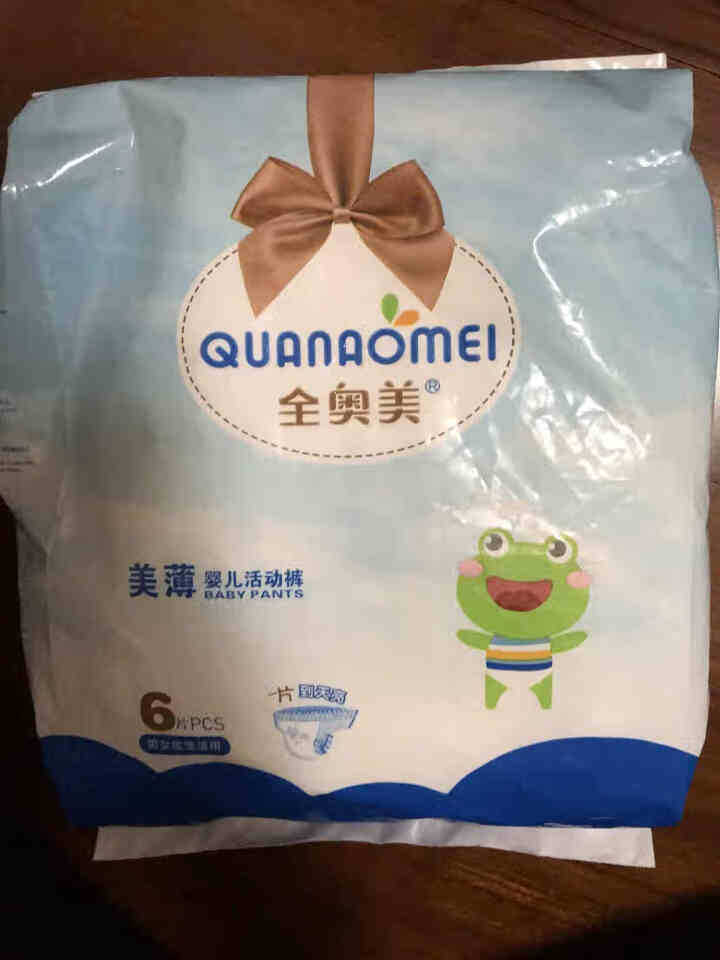 全奥美（Quanaomei）美薄系列婴儿纸尿裤尿不湿拉拉裤活动裤L码 L码体验装/6片怎么样，好用吗，口碑，心得，评价，试用报告,第2张