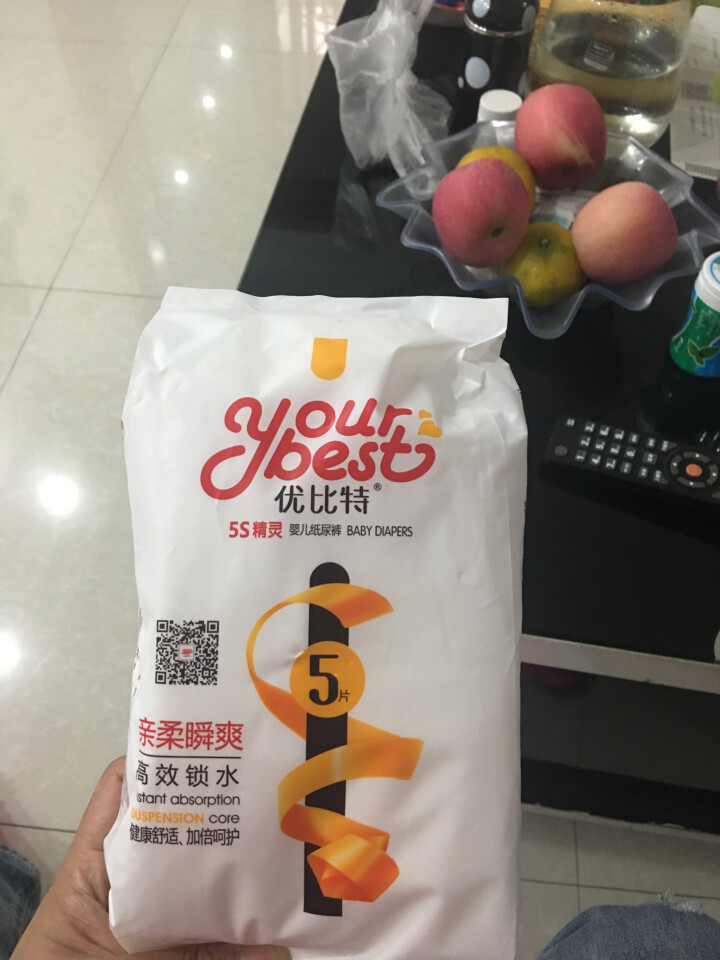 优比特 【yourbest】婴儿纸尿裤 柔薄瞬吸系列 单片独立包装 S码5片装 小号尿不湿（4,第4张