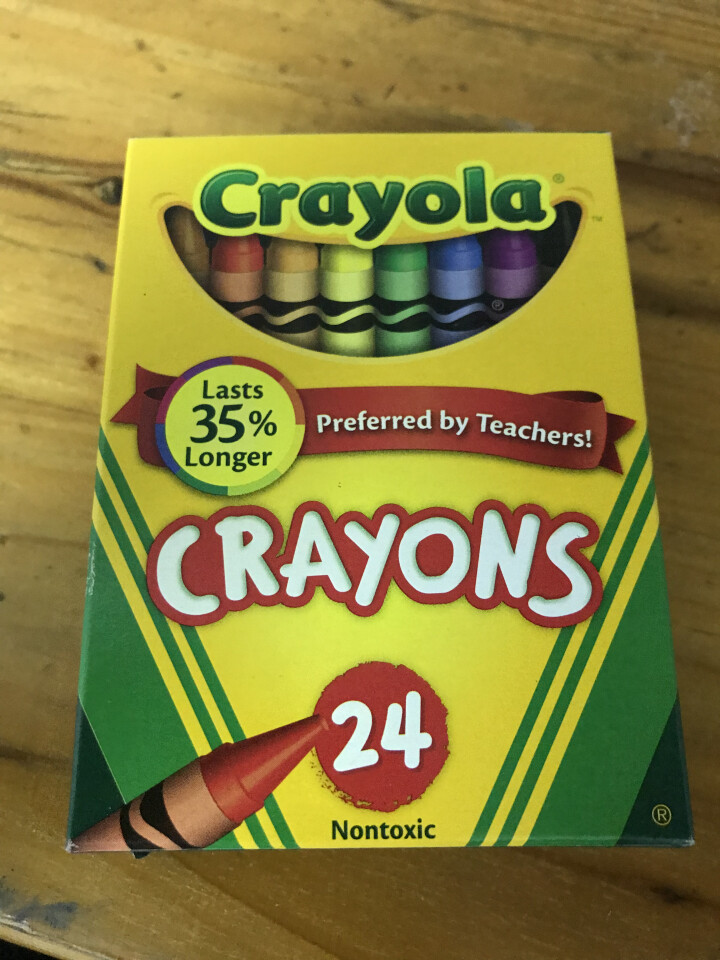 美国绘儿乐Crayola 儿童绘画 画笔工具 彩色蜡笔套装 学生绘画练习 24色标准蜡笔52,第3张