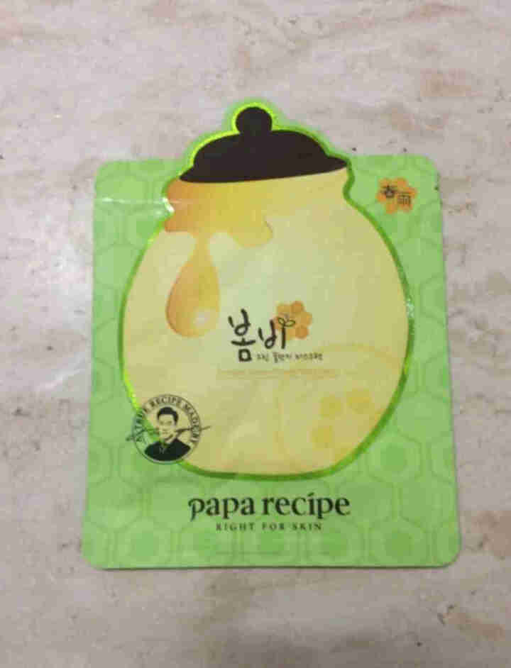 春雨papa recipe 经典蜂蜜补水面膜保湿无添加面膜韩国进口 舒缓滋润 敏感肌孕妇可用 黄春雨蜂蜜面膜怎么样，好用吗，口碑，心得，评价，试用报告,第2张