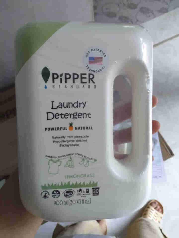 PIPPER 洗衣液柠檬香型 900ml 婴儿洗衣液 植物酵素 柠檬草香型怎么样，好用吗，口碑，心得，评价，试用报告,第4张