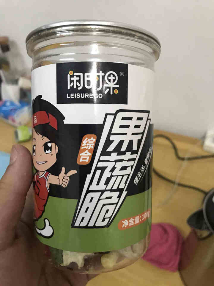 闲时果 综合果蔬脆100g 什锦混合蔬菜干土豆马铃薯芋头条萝卜莲藕南瓜片办公休闲零食送女友 综合果蔬脆100g/罐怎么样，好用吗，口碑，心得，评价，试用报告,第2张