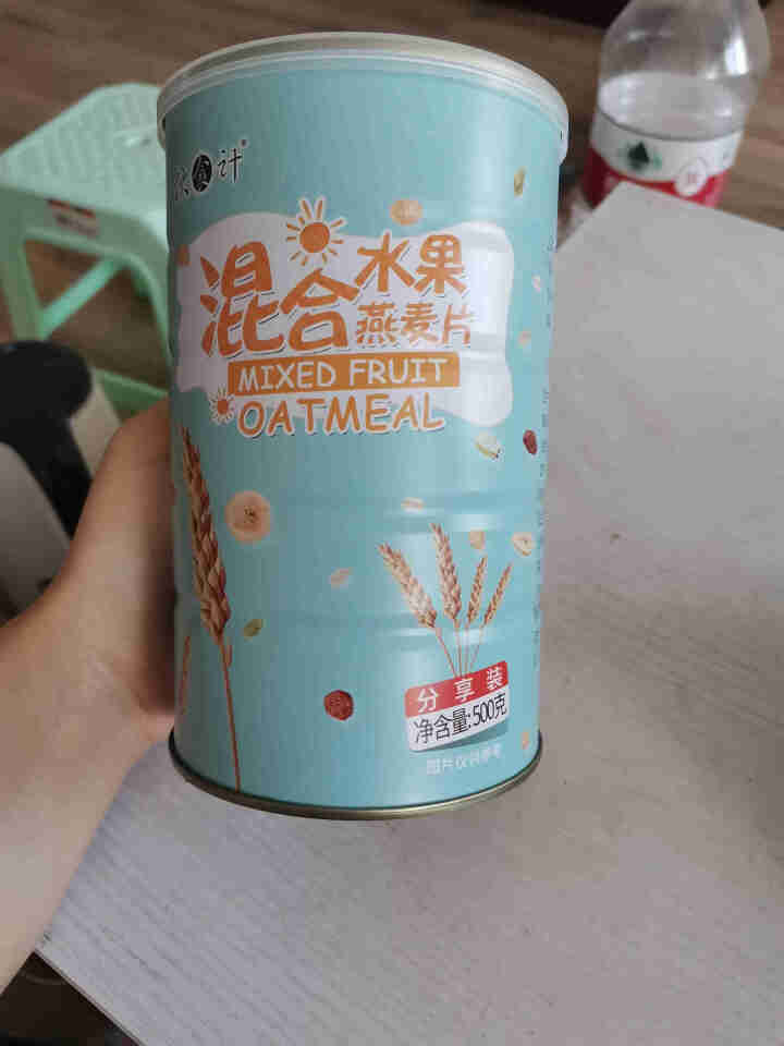 买2罐送1罐】伙食计混合水果燕麦片500g/罐 即食免煮玉米片麦片早餐代餐冲饮食品怎么样，好用吗，口碑，心得，评价，试用报告,第2张