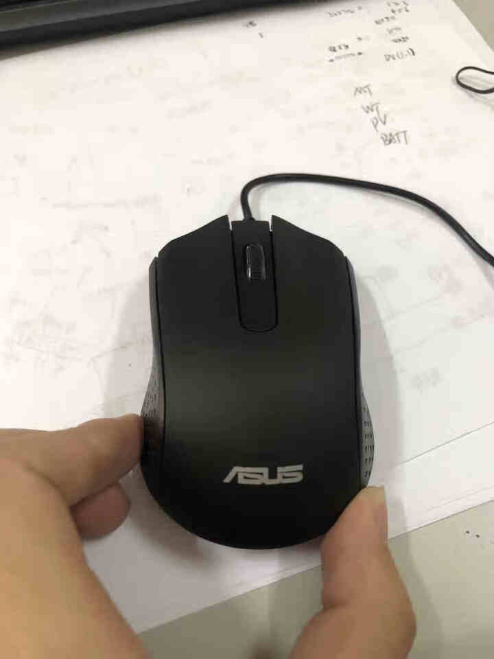 华硕（ASUS） 有线USB鼠标 笔记本台式电脑通用家用鼠标黑色 AE,第4张