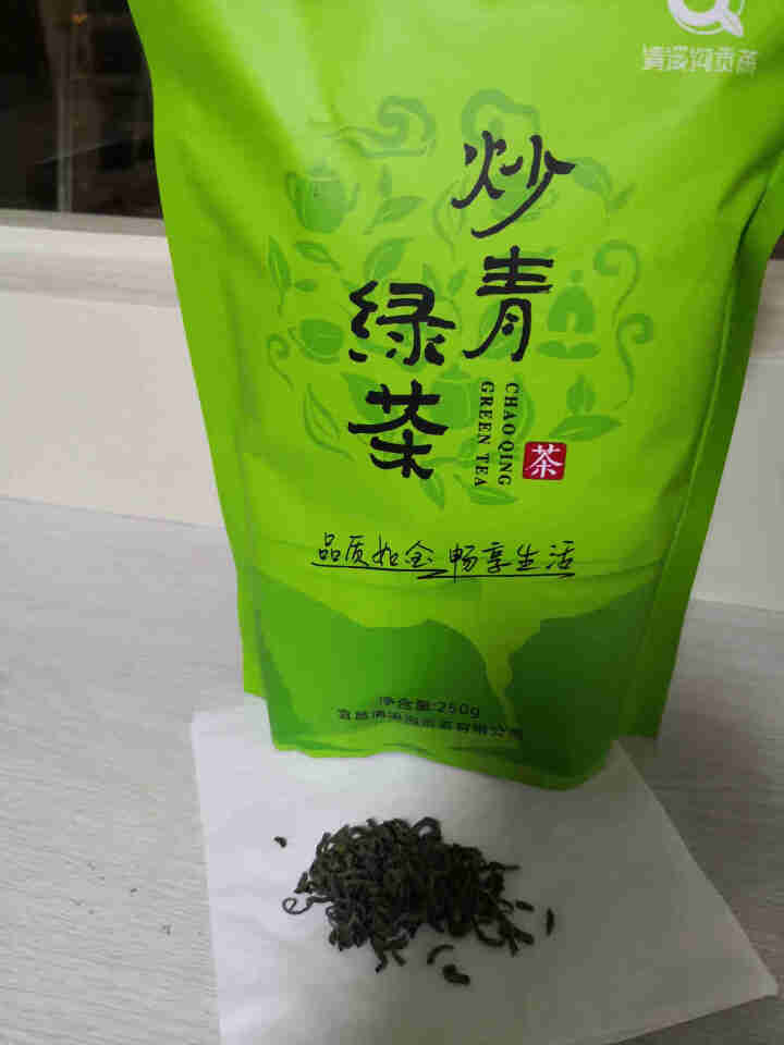 绿茶茶叶2019新茶春茶高山云雾茶叶绿茶袋装茶包散装日照清溪沟贡茶旗舰店湖北宜昌口粮炒青绿茶250g 草绿色怎么样，好用吗，口碑，心得，评价，试用报告,第4张