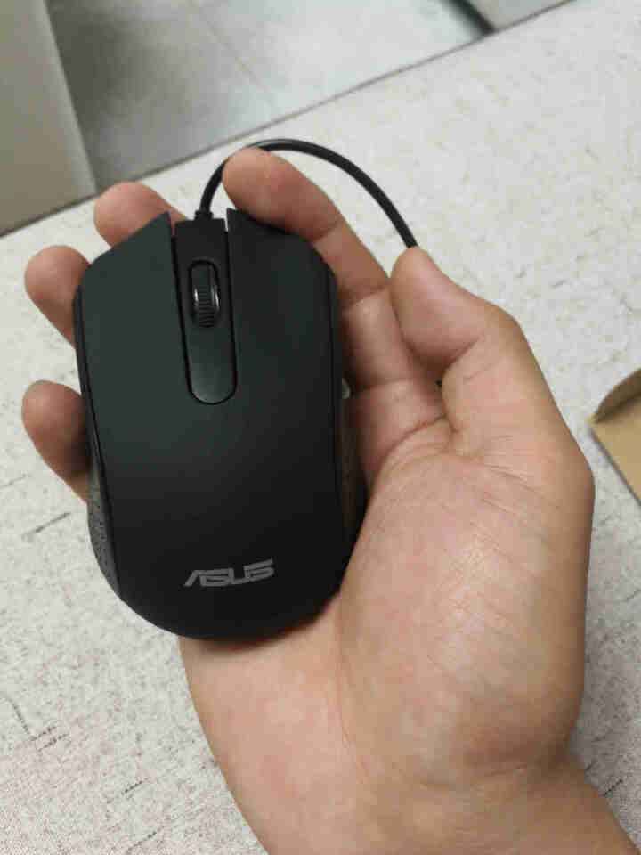 华硕（ASUS） 有线USB鼠标 笔记本台式电脑通用家用鼠标黑色 AE,第3张