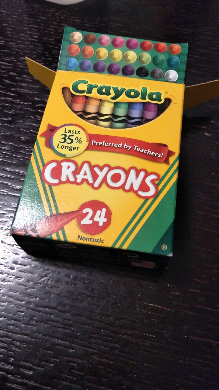 美国绘儿乐Crayola 儿童绘画 画笔工具 彩色蜡笔套装 学生绘画练习 24色标准蜡笔52,第2张