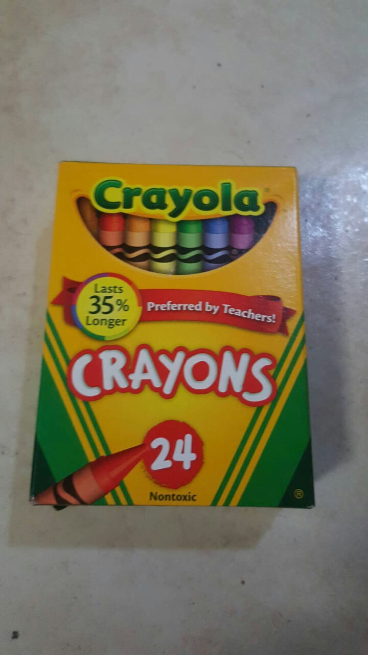 美国绘儿乐Crayola 儿童绘画 画笔工具 彩色蜡笔套装 学生绘画练习 24色标准蜡笔52,第2张